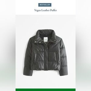Abercrombie & Fitch Vegan Leather puffer excellent condition.
